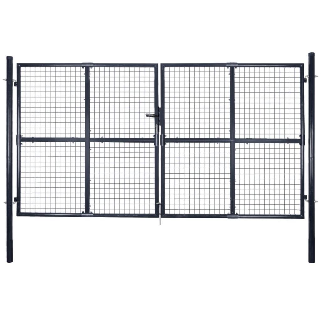 Havelåge i trådnet galvaniseret stål 289 x 150 cm grå