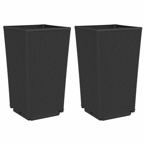 Plantekurve 2 stk. 32,5x32,5x57 cm PP sort