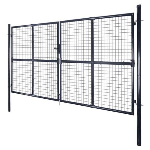 Havelåge i trådnet galvaniseret stål 289 x 150 cm grå