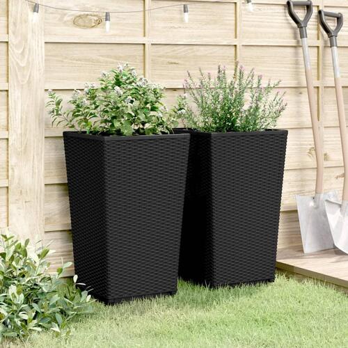 Plantekurve 2 stk. 32,5x32,5x57 cm PP sort