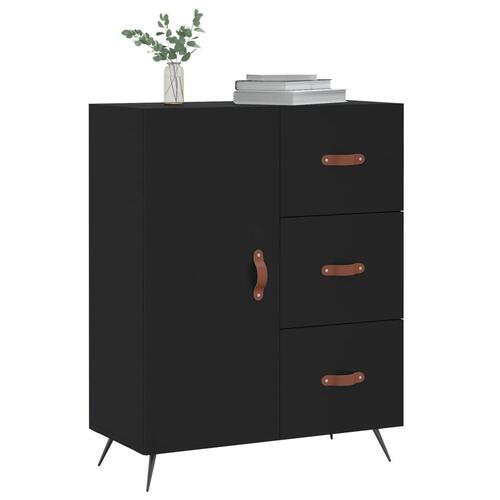 Skænk 69,5x34x90 cm konstrueret træ sort
