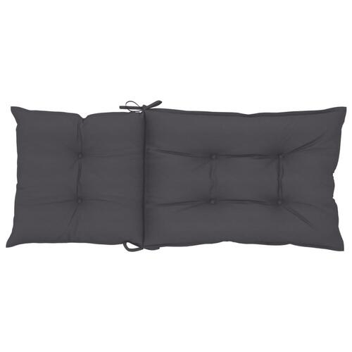Stolehynder m. høj ryg 6 stk. 120x50x7 cm stof antracitgrå