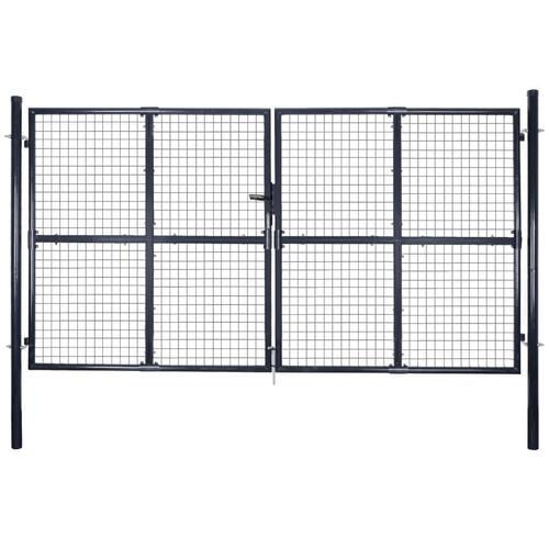 Havelåge i trådnet galvaniseret stål 289 x 175 cm grå