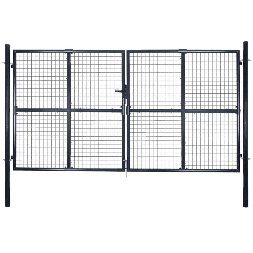Havelåge i trådnet galvaniseret stål 289 x 175 cm grå
