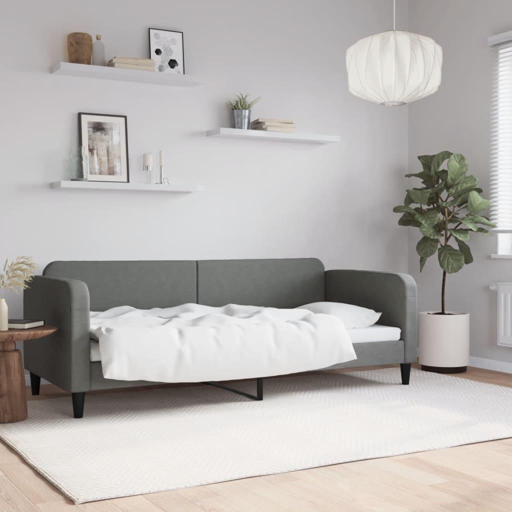 daybed 80x200 cm stof mørkegrå