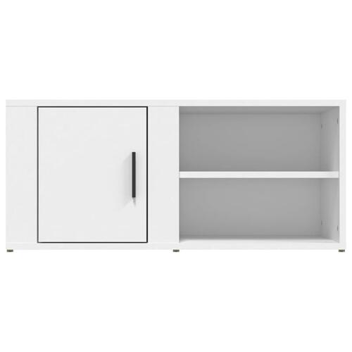 Tv-bord 80x31,5x36 cm konstrueret træ hvid