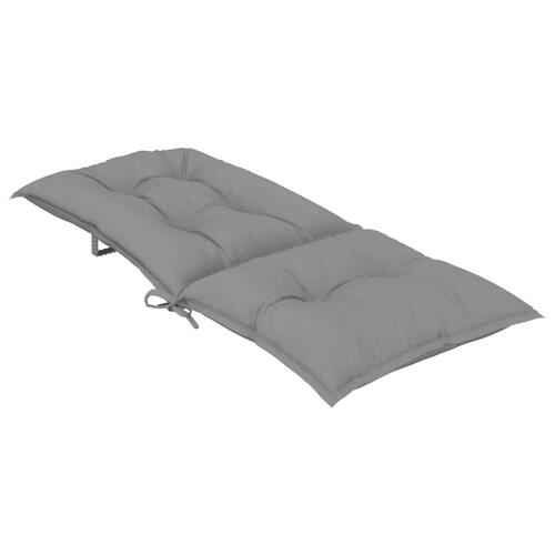 Stolehynder med høj ryg 2 stk. 120x50x7 cm stof grå
