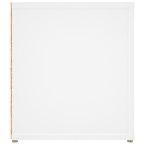 Tv-bord 80x31,5x36 cm konstrueret træ hvid