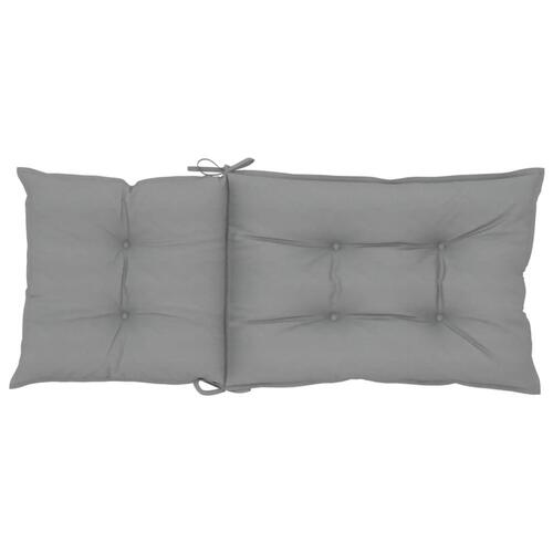 Stolehynder med høj ryg 2 stk. 120x50x7 cm stof grå
