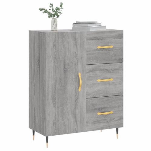Skænk 69,5x34x90 cm konstrueret træ grå sonoma-eg