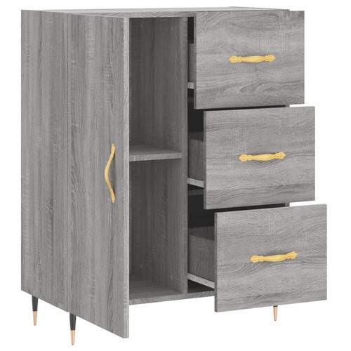 Skænk 69,5x34x90 cm konstrueret træ grå sonoma-eg