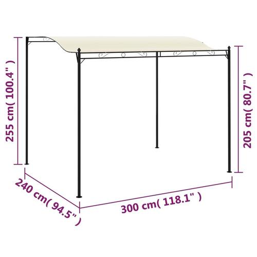 Pavillon i stof cremehvid