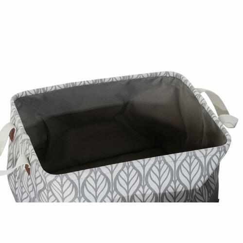 Kurvesæt Hvid Brun Grå Marineblå Blad af en plante Boho 40 x 30 x 24 cm Plastik 3 Dele (2 enheder)