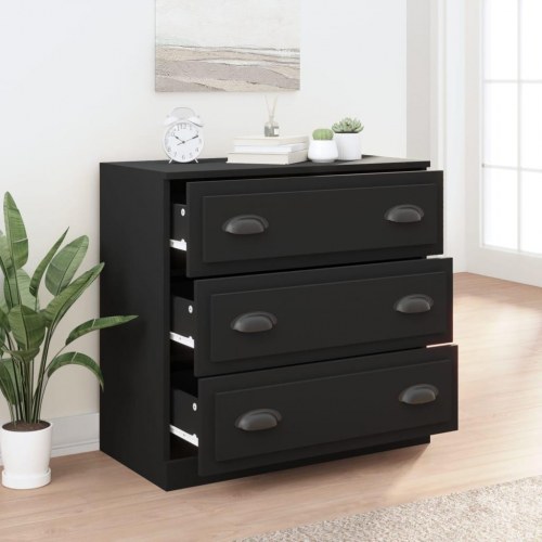 Skænk 70x35,5x67,5 cm konstrueret træ sort
