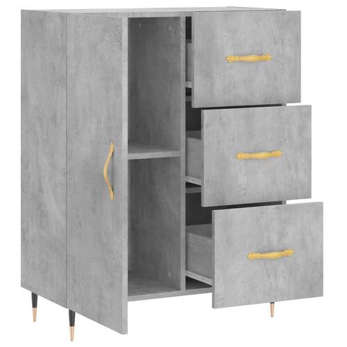 Skænk 69,5x34x90 cm konstrueret træ betongrå