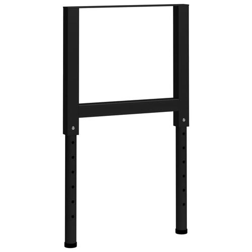 Stel til arbejdsbænk 2 stk. 55x(69-95,5) cm metal sort