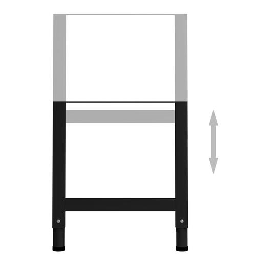 Stel til arbejdsbænk 2 stk. 55x(69-95,5) cm metal sort