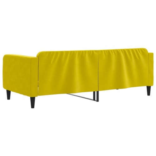 Daybed 100x200 cm i velour - gul sovesofa til gæsteværelse og stue