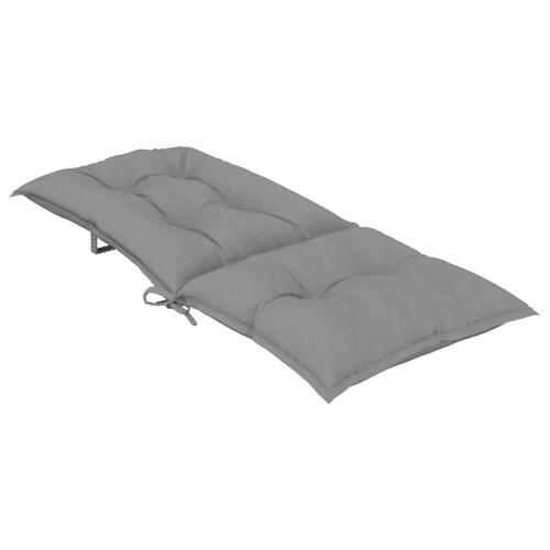 Stolehynder med høj ryg 6 stk. 120x50x7 cm stof grå