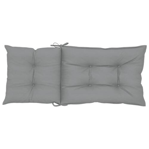 Stolehynder med høj ryg 6 stk. 120x50x7 cm stof grå