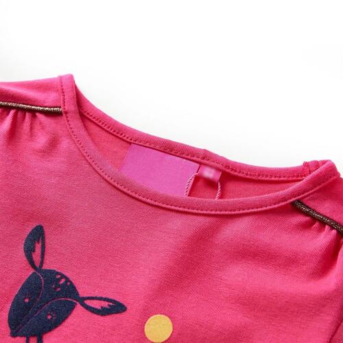 Langærmet T-shirt til børn str. 92 pink