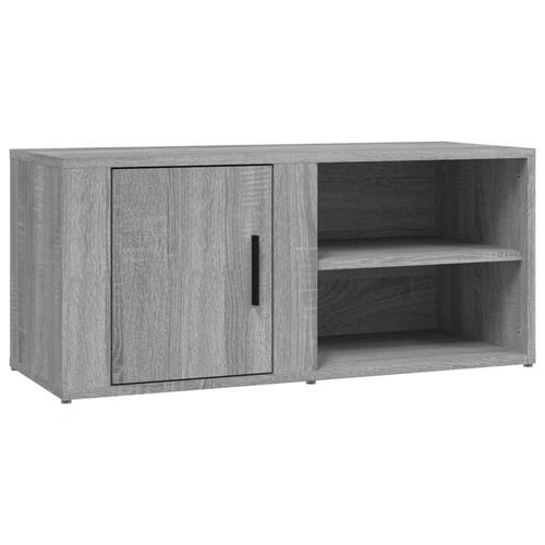 Tv-bord 80x31,5x36 cm konstrueret træ grå sonoma-eg