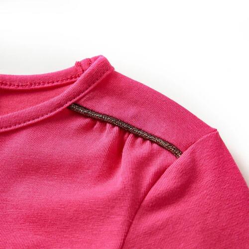 Langærmet T-shirt til børn str. 92 pink