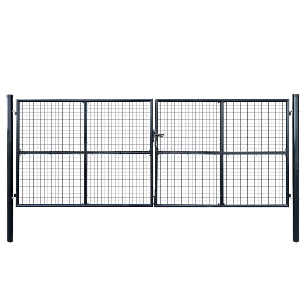 Havelåge i trådnet galvaniseret stål 400 x 150 cm grå