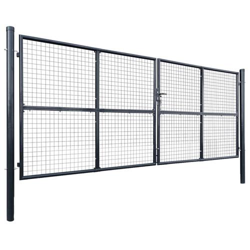 Havelåge i trådnet galvaniseret stål 400 x 150 cm grå