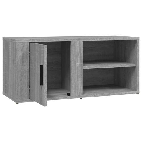 Tv-bord 80x31,5x36 cm konstrueret træ grå sonoma-eg