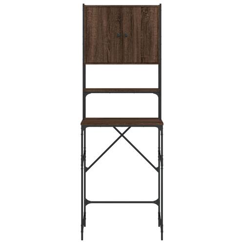 Vaskemaskineskab 68x48,5x194 cm brun egetræ
