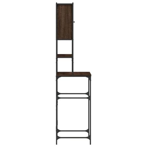 Vaskemaskineskab 68x48,5x194 cm brun egetræ