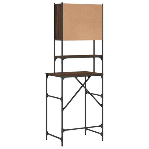 Vaskemaskineskab 68x48,5x194 cm brun egetræ