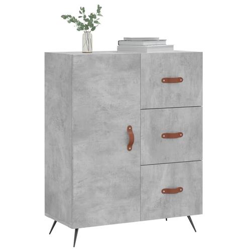 Skænk 69,5x34x90 cm konstrueret træ betongrå