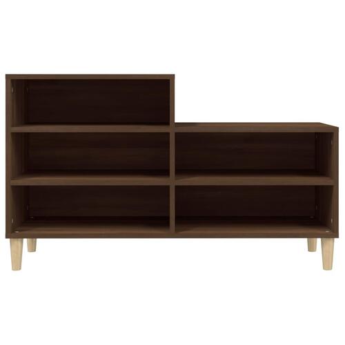 Skoskab 102x36x60 cm konstrueret træ brun egetræ