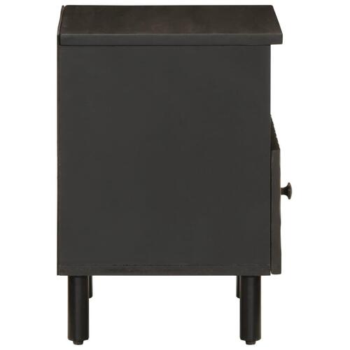 Sengeborde 2 stk. 40x33x46 cm massivt mangotræ sort