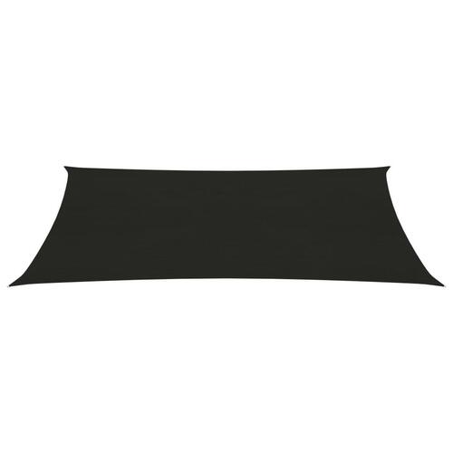 Solsejl 160 g/m² 3x6 m HDPE sort