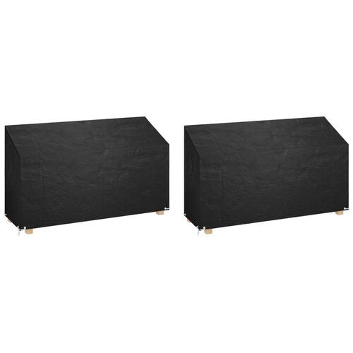 Overtræk til havebænke 2 stk. 210x70x70/88 cm polyethylen
