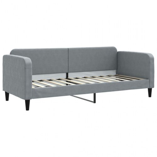 Daybed 80x200 cm i stof - lysegrå sengeramme/sovesofa