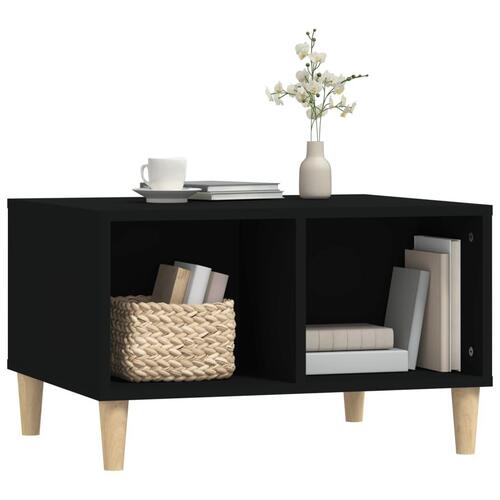 Sofabord 60x50x36,5 cm konstrueret træ sort