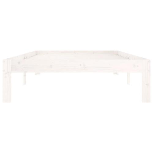 Sengeramme 100x200 cm massivt fyrretræ hvid