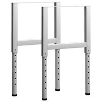 Stel til arbejdsbænk 2 stk. 55x(69-95,5) cm metal grå