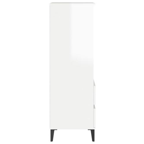 Højskab 40x36x110 cm konstrueret træ hvid højglans