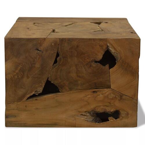 Sofabord 50 x 50 x 35 cm ægte teaktræ brun