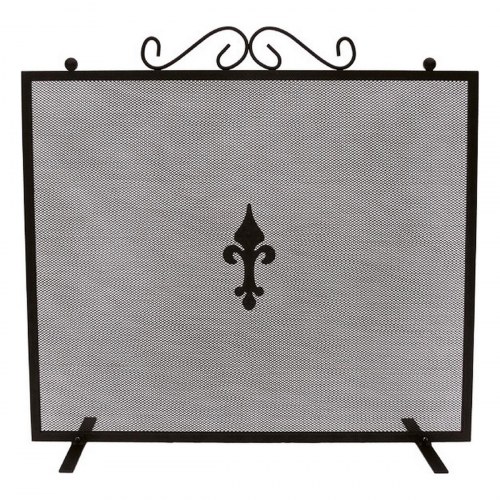 EDM Product beskyttelsesgitter til pejs - sort 67,3 × 0,8 × 61 cm