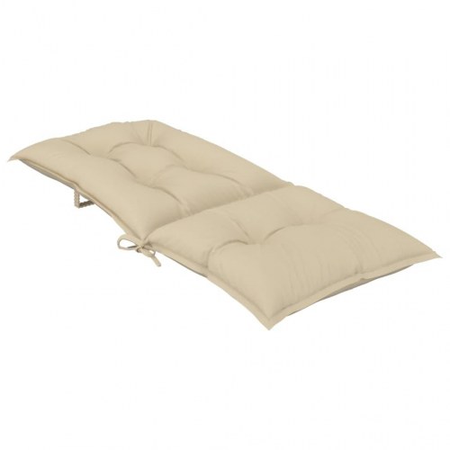 Stolehynder m. høj ryg 6 stk. 120x50x7 cm stof beige