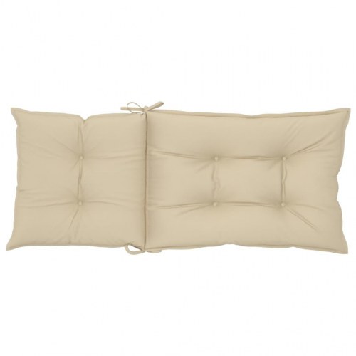 Stolehynder m. høj ryg 6 stk. 120x50x7 cm stof beige