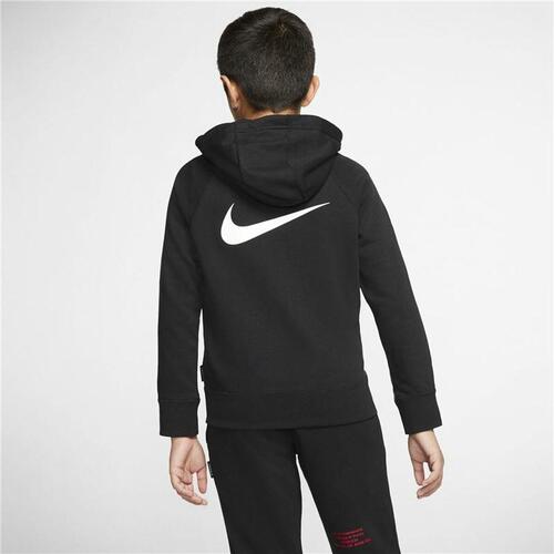 Sportsjakke til børn Nike Swoosh Sort 8-10 år