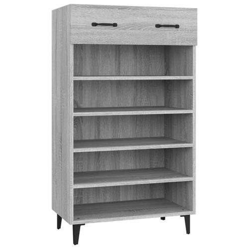 Skoreol 60x35x105 cm konstrueret træ grå sonoma-eg