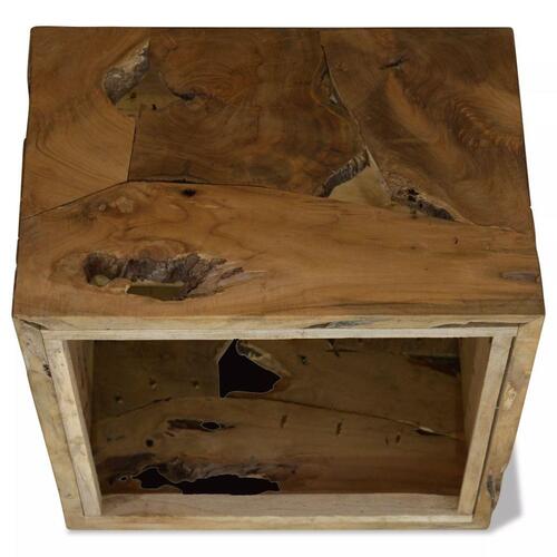 Sofabord 50 x 50 x 35 cm ægte teaktræ brun